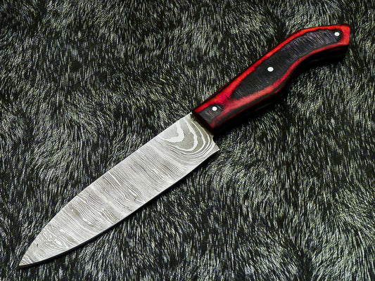10.0" Handmade Damascus Steel Chef Knife – Professional Kitchen Blade with Hardwood Handle