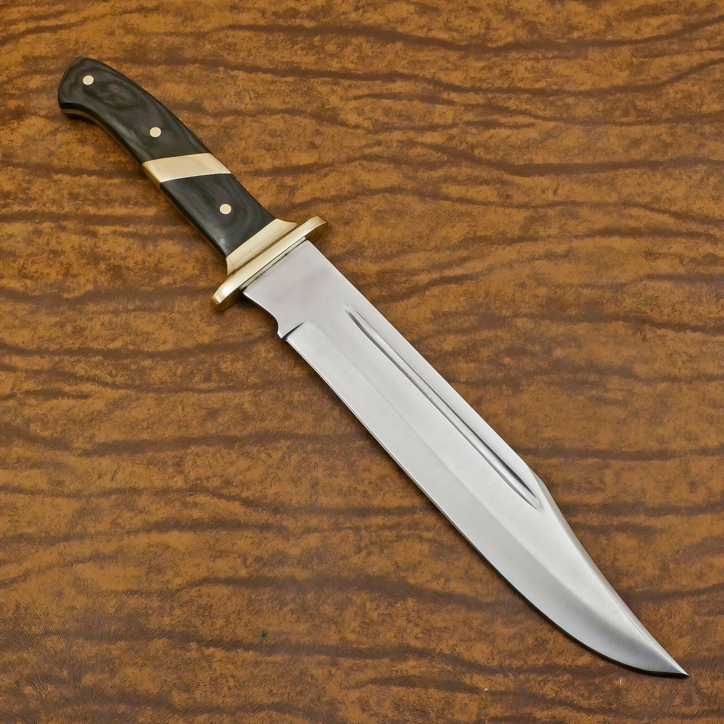 andmade 13 Inch D2 Steel Full Tang Large Bowie Hunting Sport Knife – Outdoor SurviHval Blade