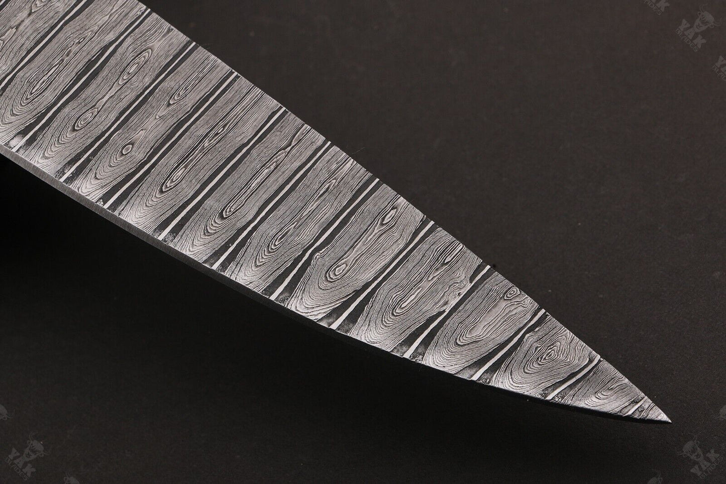 12" Custom Hand Forged Twist Damascus Steel Santoku Chef Knife