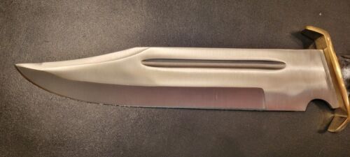 15" Handmade D2 Steel Timber Rattler Classic Bowie Knife with Leather Sheath