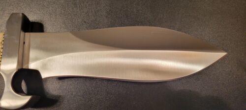 D2 Hunting Bowie Knife | 8.25-Inch Blade with Stag Crown & Camel Bone Handle