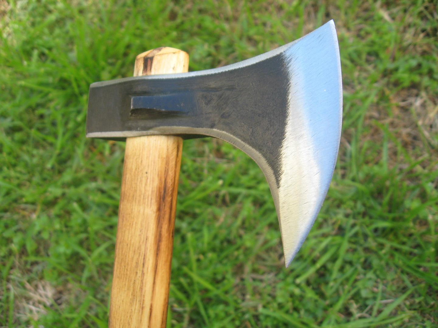 Custom Forged Bearded Viking Axe | Compact Tomahawk & Hunting Hatchet