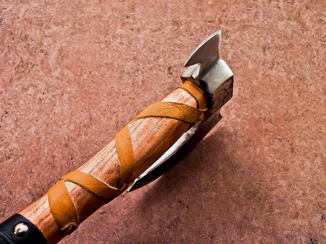 Handmade Carbon Steel Viking Axe – Bearded Camping Hatchet Tomahawk 14.5"