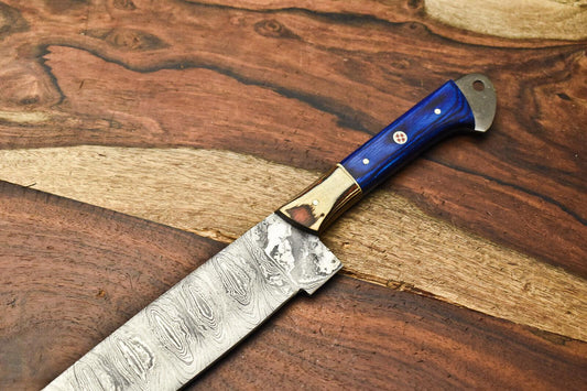 Custom Handmade Damascus Steel Chef Knife Set 9"-13" | Twist Pattern Kitchen Knives