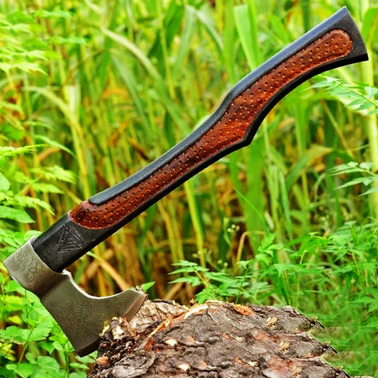 Custom Made Viking Hatchet Tomahawk Hand Forged Carbon Steel with Cocobolo Wood Handle