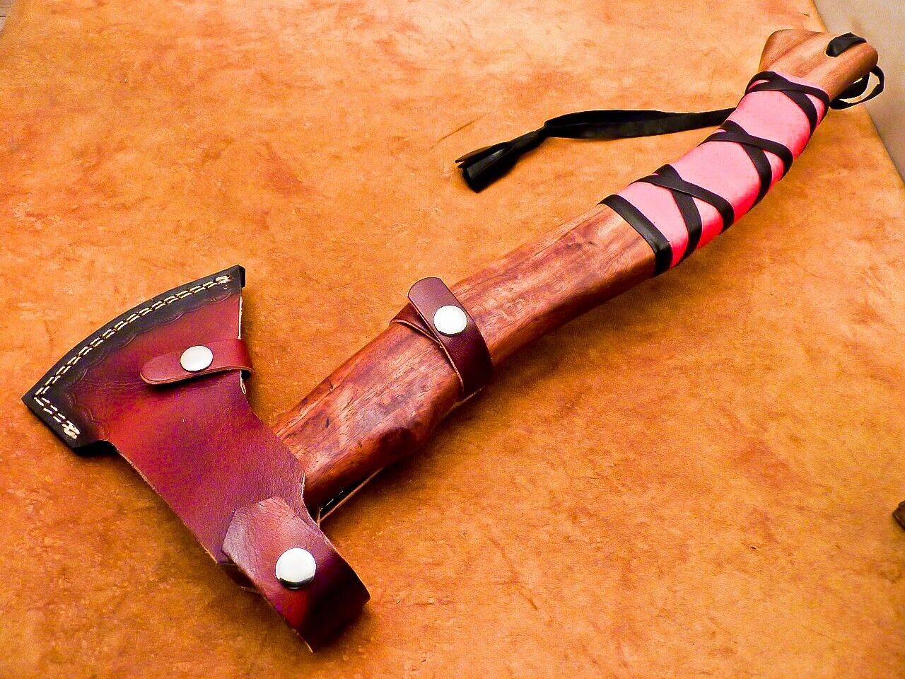 Custom Hand Forged Steel Viking Bearded Camping Axe Hatchet Tomahawk