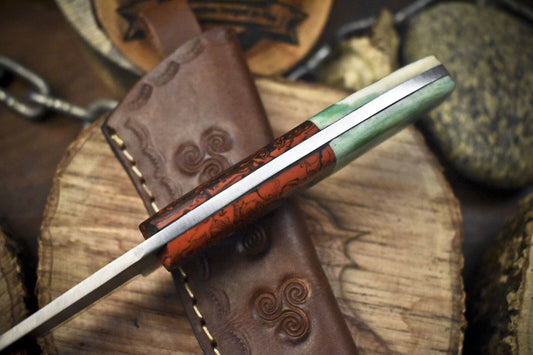 8" Custom Skinner Knife | 440C Steel Blade | Mixed Material Handle | Outdoor & Hunting