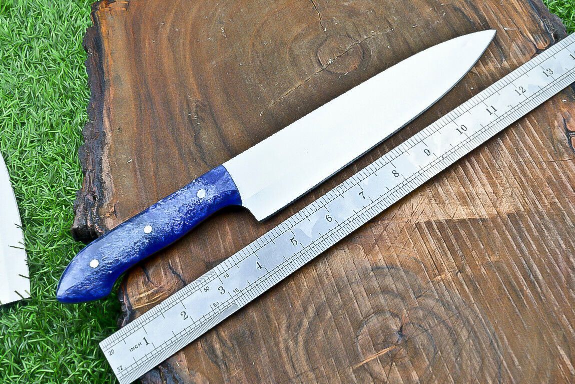 4 PCS Heritage Forge Steel Handmade Chef Knife Set with Roll Bag
