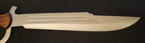 21.5" Handmade D2 Fuller Blade Hunting Bowie Survival Knife with Rosewood Handle