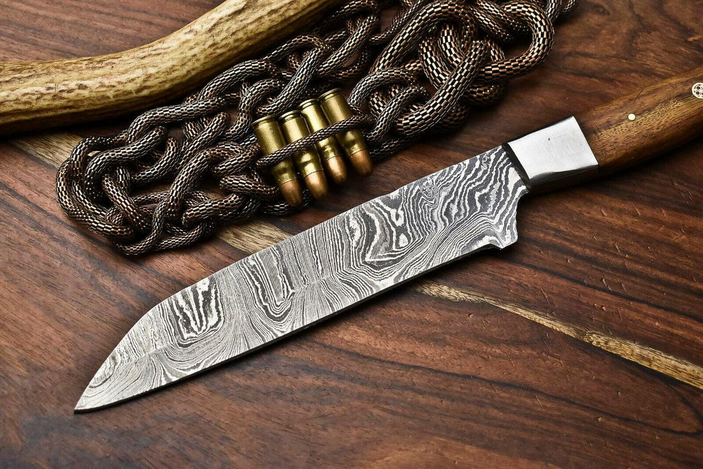 Damascus Steel Chef Knife – Full Tang Kitchen Blade