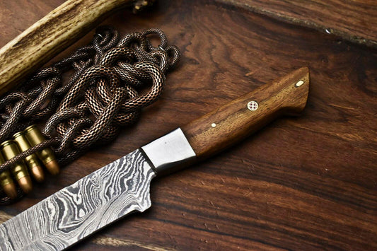 Damascus Steel Chef Knife – Full Tang Kitchen Blade