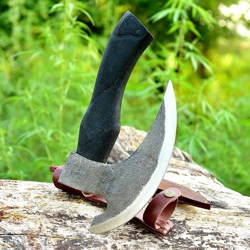 Vintage Forged Cutter Axe – Camping Bearded Viking Throwing Axe
