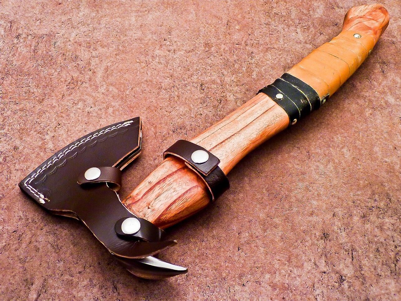 Handmade Carbon Steel Viking Axe – Bearded Camping Hatchet Tomahawk