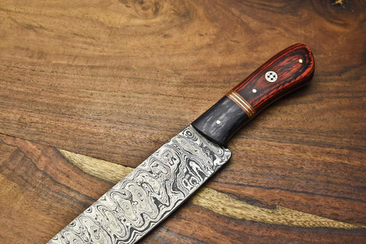 Exclusive Handmade Damascus Steel Full Tang Chef Knife – Rare Artisan Blade