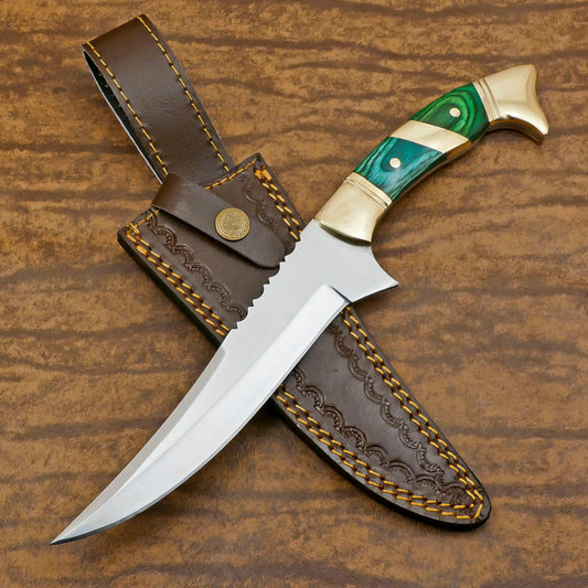 Handmade D2 Steel Full Tang Bowie Knife | 12" Hunting & Outdoor Sport Blade