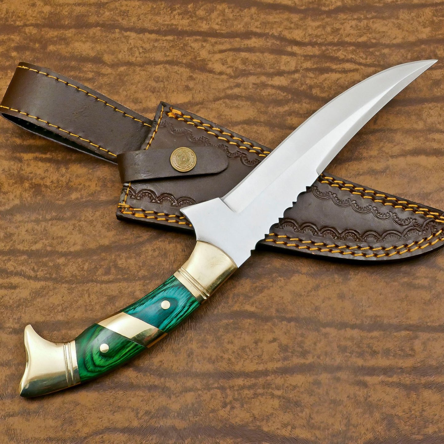 Handmade D2 Steel Full Tang Bowie Knife | 12" Hunting & Outdoor Sport Blade