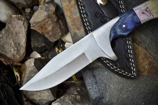 Hunting Skinner Knife – AUS-8 Steel, Mixed Material Handle, Steel Guard, Outdoor Sports