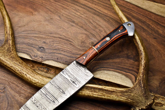 12" Handmade Damascus Steel Full Tang Chef Knife – Professional Kitchen Blade