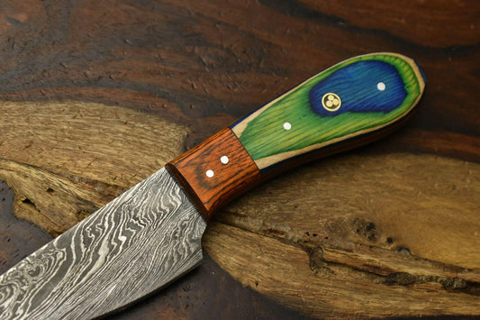 Hand Made Damascus Steel Blade Chef Kitchen Full Tang Knive