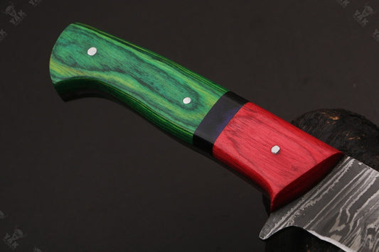 16" Hand Forged Fire Damascus Steel Brisket Knife – Custom Kitchen & Chef Knife