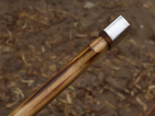 Handmade 18 Inch Viking Tomahawk Axe with Dull Polish Carbon Steel Blade and Ash Wood Handle