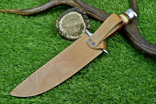 Heritage Forge 12 Inch Resin Handle Damascus Bowie Knife for Camping and Hunting