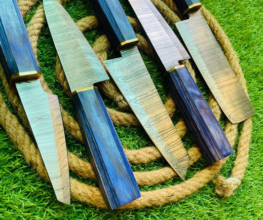5 Knives Handmade Damascus Steel Cutlery Chef Knives Set Kitchen Knife