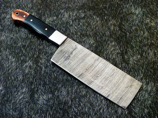 11" Handmade Professional Damascus Chef Chopper Knife with Hardwood Handle