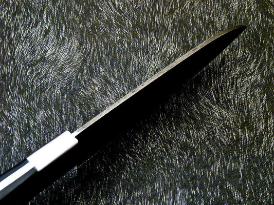 9.7" Custom Hand Forged Damascus Steel Chef Kitchen Knife with Bull Horn & Hardwood Handle