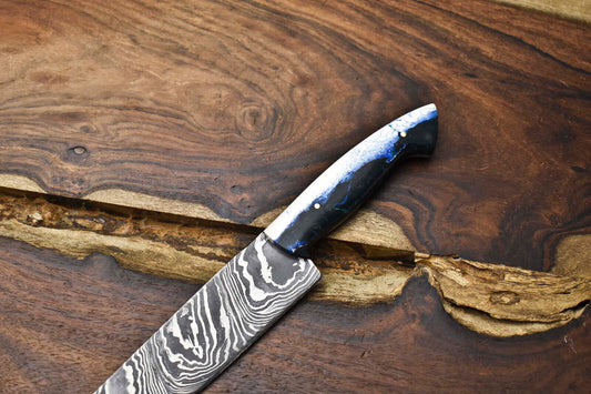 12" Handmade Damascus Steel Chef Knife – Full Tang Kitchen Blade