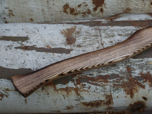 18 Inch Hand Forged Viking Axe with Carved Ash Wood Handle and Leather Sheath