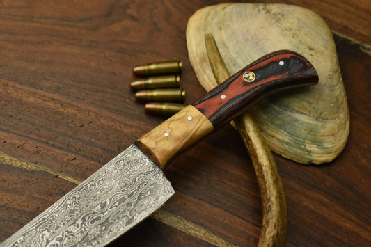 Artisan Hand Forged Damascus Steel Chef Knife – Full Tang Kitchen Blade