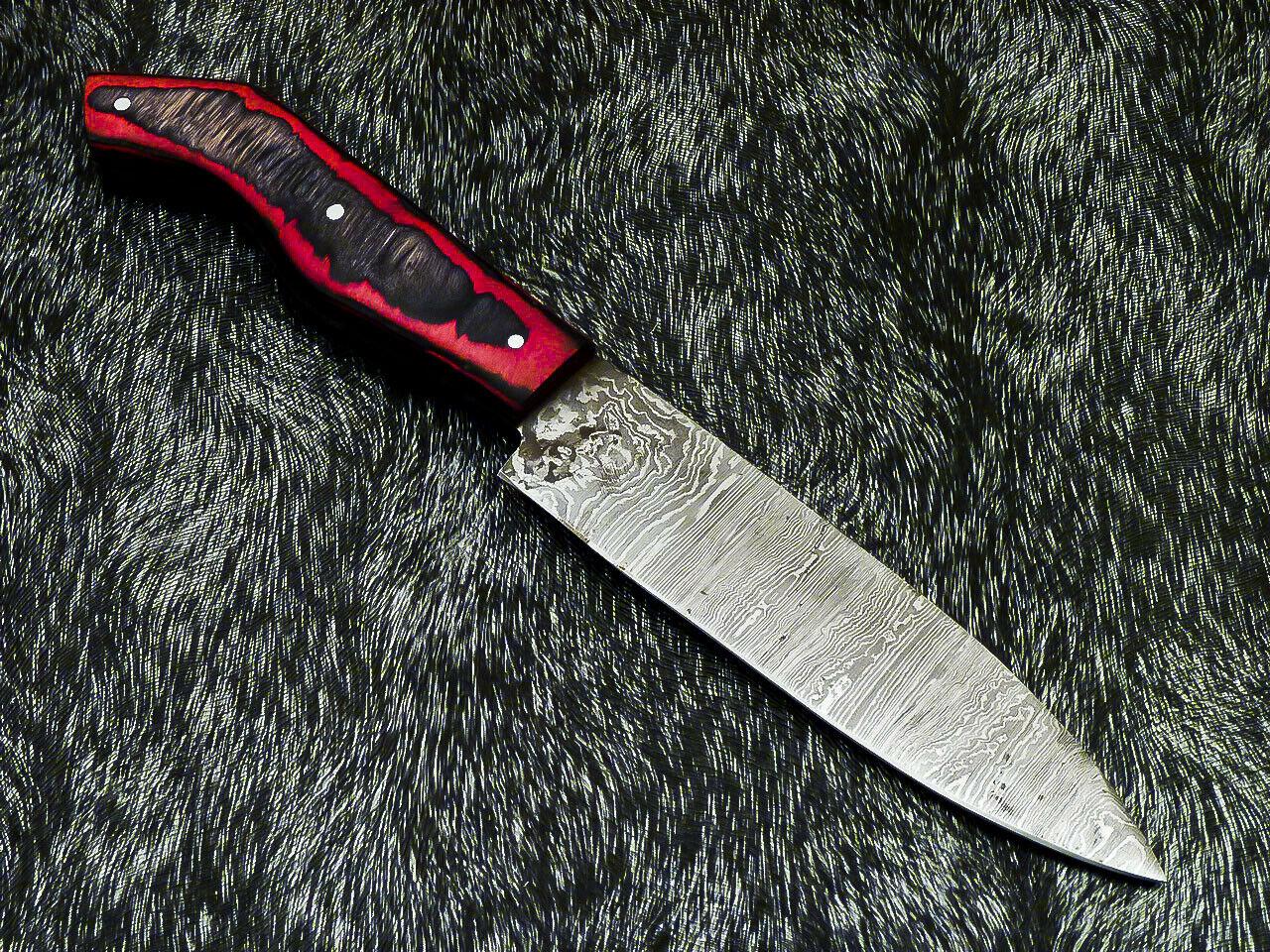 10.0" Handmade Damascus Steel Chef Knife – Professional Kitchen Blade with Hardwood Handle