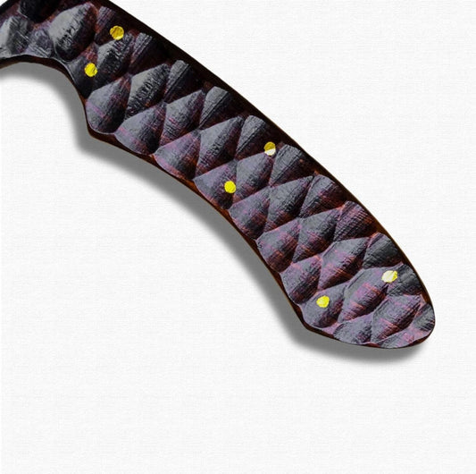 Custom Handmade Damascus Meat Cleaver – 12" Chef Butcher Knife with 7" Raindrop Blade, Wooden Handle & Leather Sheath