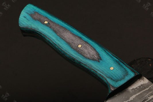 16" Custom Hand Forged Fire Damascus Steel Chef & Brisket Knife for Kitchen Use