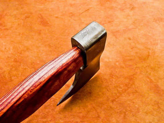 Limited Edition Handmade Damascus Steel Axe with Natural Wood Handle Damascus Axe for Sale
