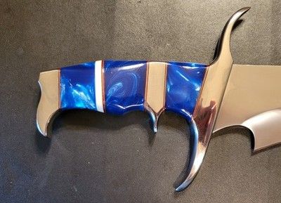 Custom D2 Steel Sub-Hilted Bowie Knife | Resin Handle Full Tang Hunting Knife