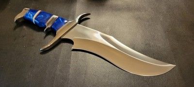 Custom D2 Steel Sub-Hilted Bowie Knife | Resin Handle Full Tang Hunting Knife