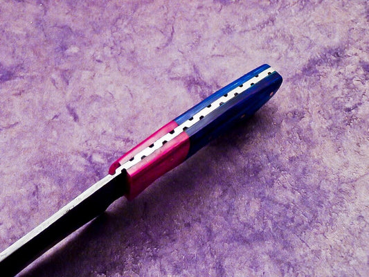 13.0" Handmade Damascus Steel Chef Knife with Hardwood & Resin Handle