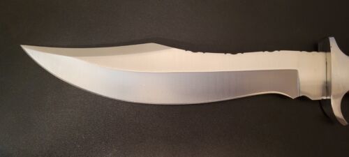 Handmade D2 Steel Hunting Bowie Knife | 16" Full Tang Blade with Hardwood Handle & Leather Sheath