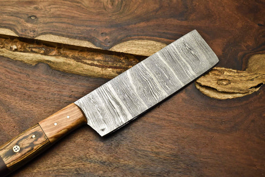 12" Handmade Damascus Steel Chef Knife | Full Tang Kitchen Knife
