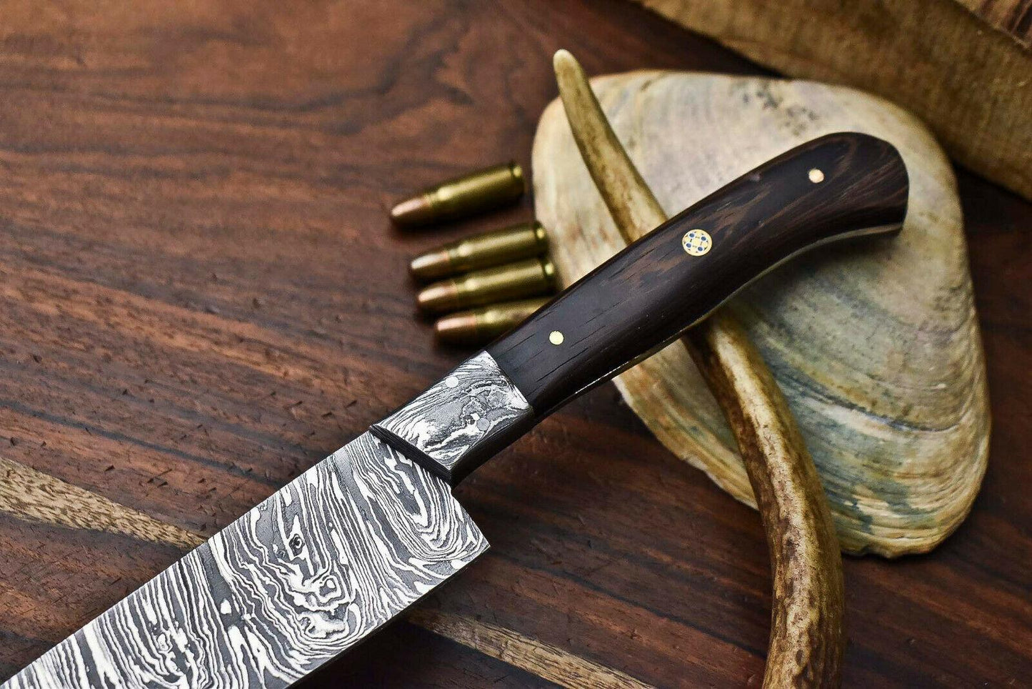 Premium Hand Forged Damascus Steel Chef Knife | Full Tang Kitchen Cutlery