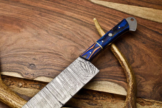 12.0" Handmade Damascus Steel Full Tang Chef Chopper Knife – Kitchen Cooking Blade