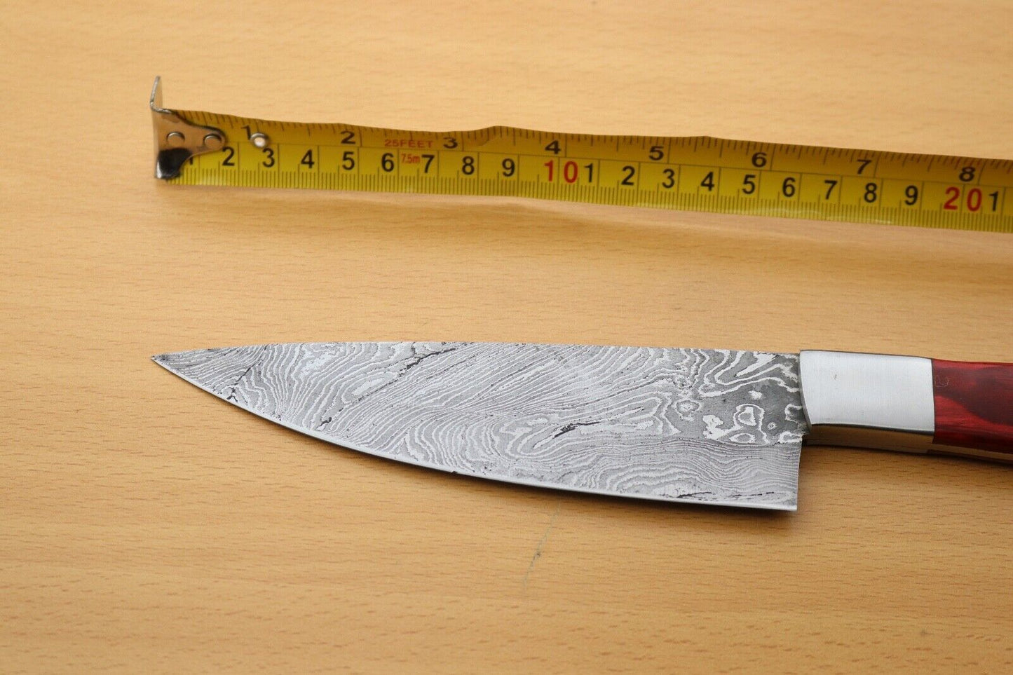 Custom Handforged Damascus Steel Hunting Camping Chef Knife No Sheath