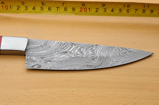 Custom Handforged Damascus Steel Hunting Camping Chef Knife No Sheath