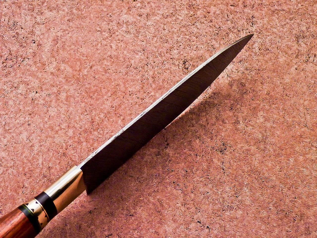 12" Handmade Damascus Chef Knife | Professional Kitchen Knife with Wood Handle