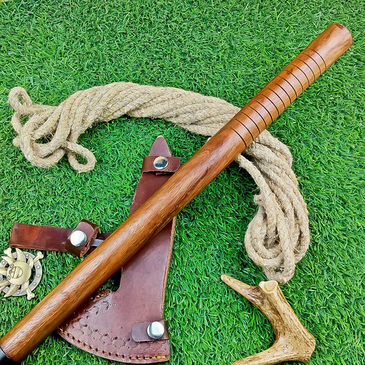 Custom Hand Forged Carbon Steel Viking Valhalla Double Head Tactical Axe with Leather Sheath