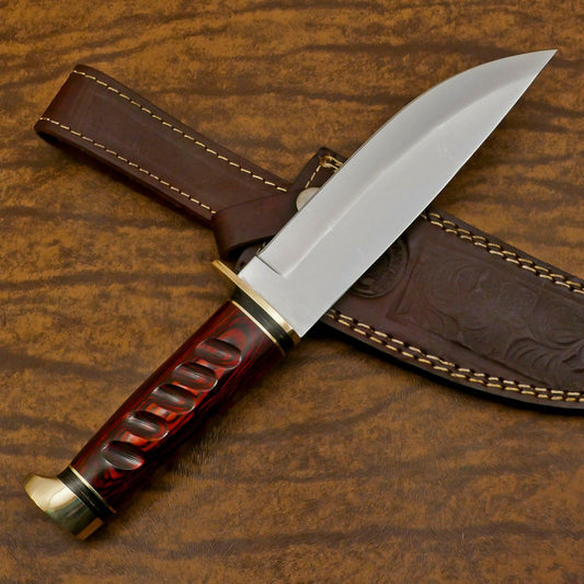 Ultimate Custom Handmade D2 Steel Bowie Knife – 12-Inch Hunting & Outdoor Blade