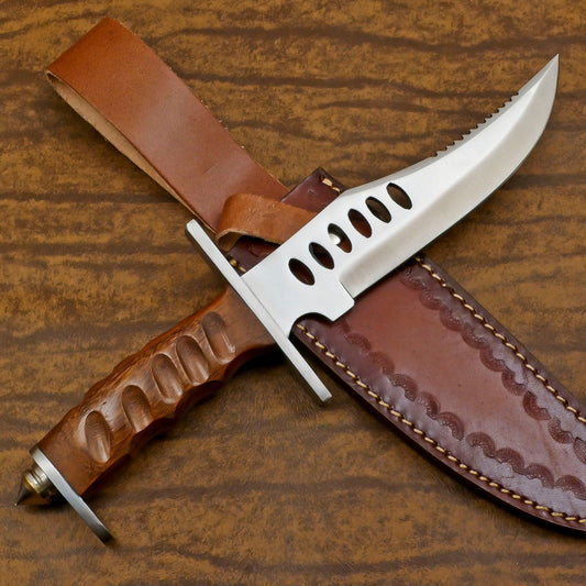 Explorer Handmade D2 Steel Bowie Knife – 12-Inch Full Tang Hunting & Camping Blade