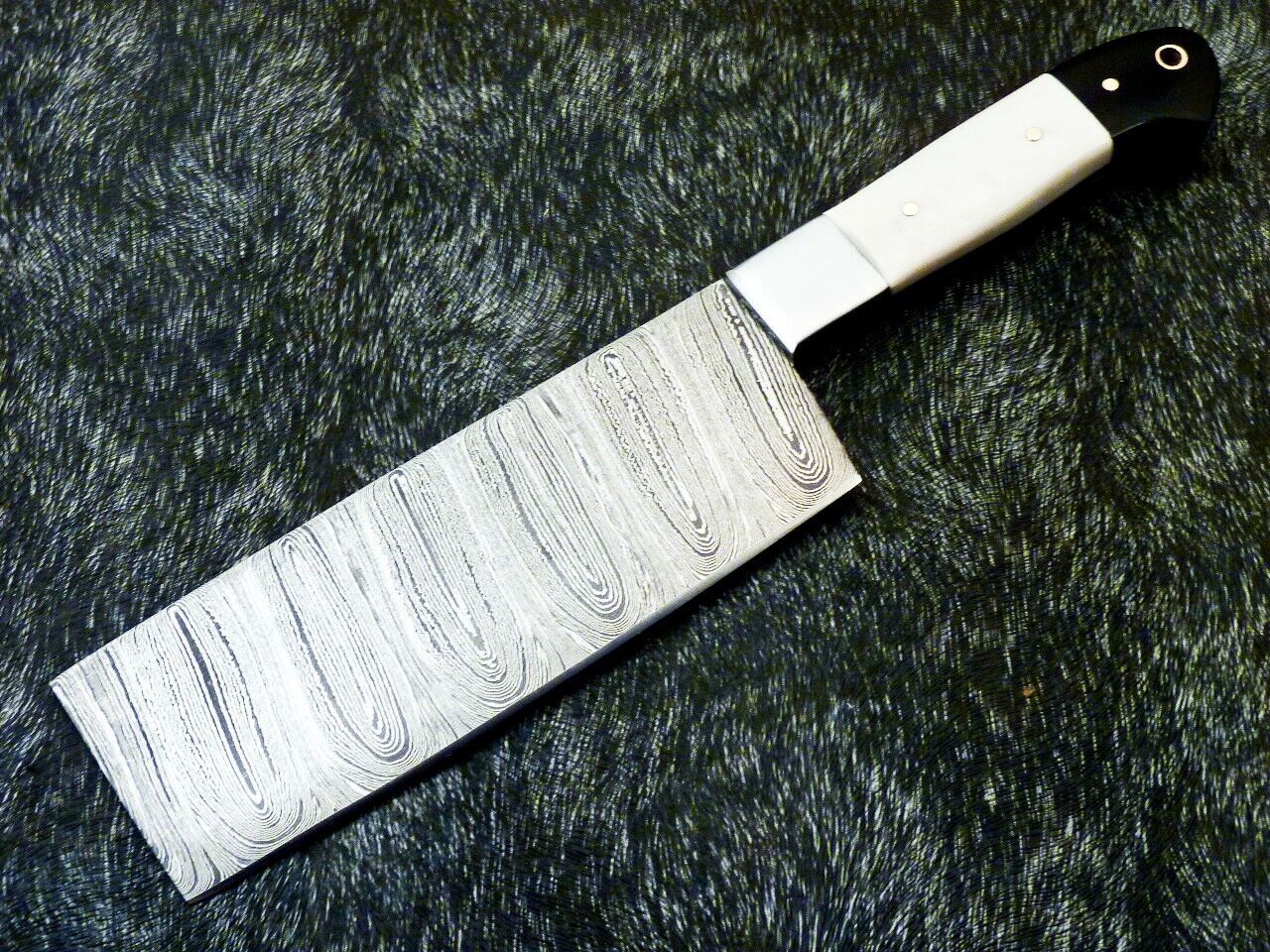 11" Professional Kitchen Chef Chopper Knife with Damascus Steel Blade & Camel Bone Handle